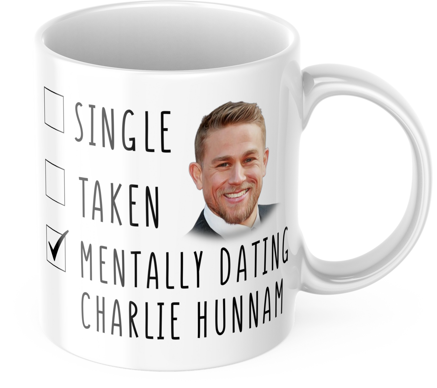 Mentally Dating Charlie Hunnam Coffee Mug - Funny Coffee Gift Mug - Mothers Day Gift Mug