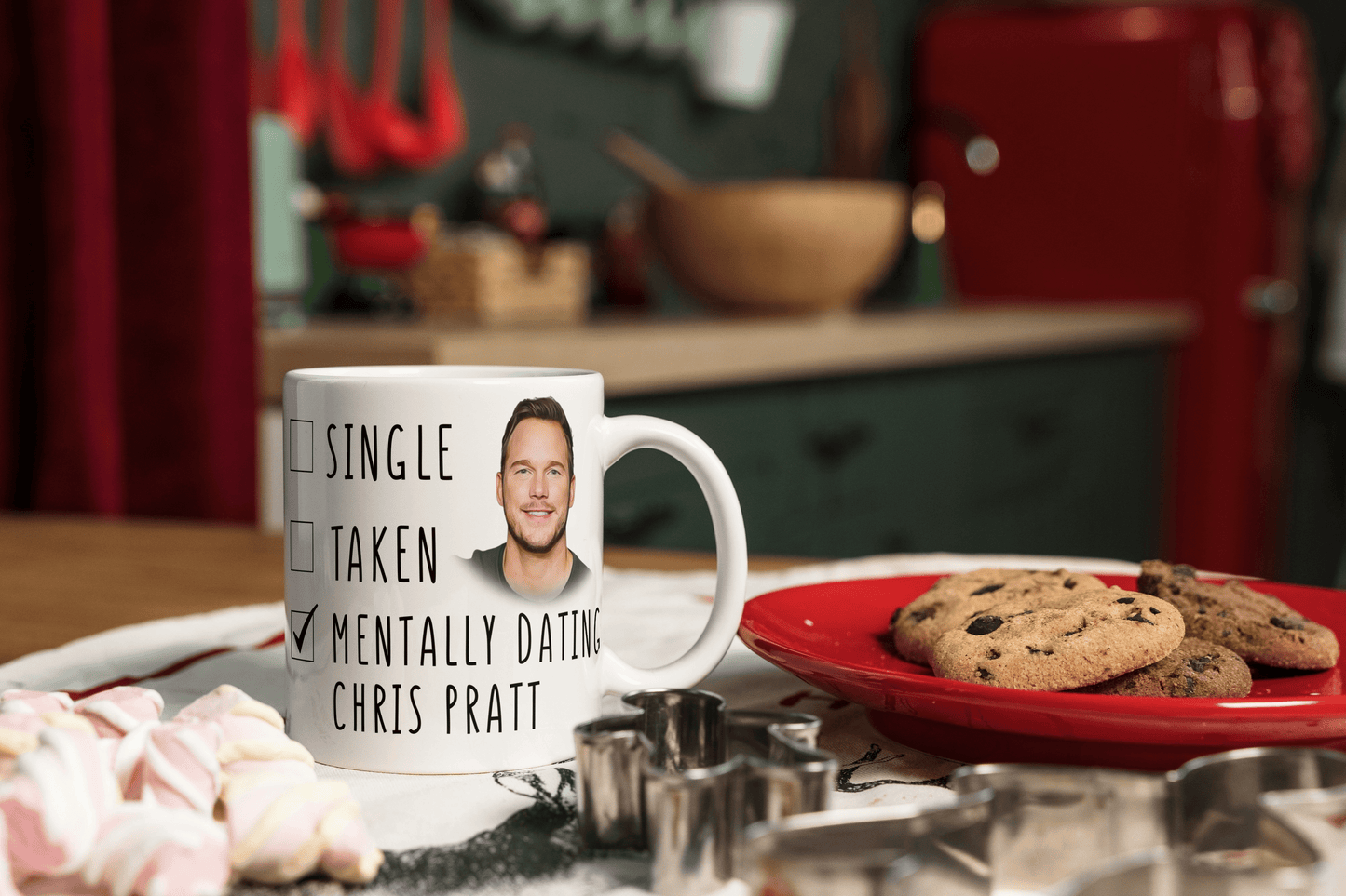 Funny Chris Pratt Coffee Mug - Mentally Dating Chris Pratt - Mothers Day Gift Mug