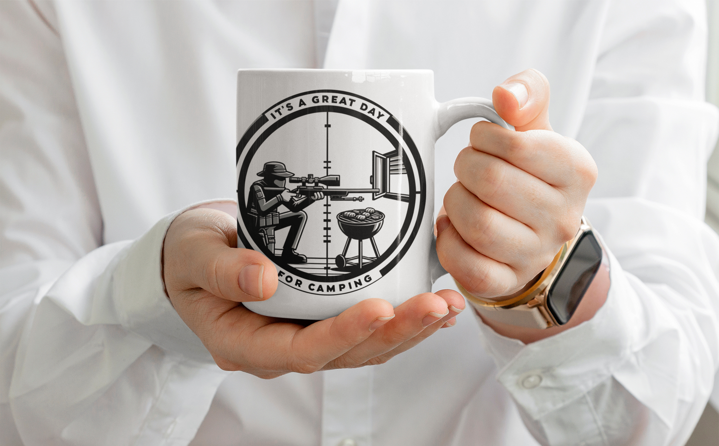 Call Of Duty/Battlefield FPS Mug - It's a great day for camping - Funny Mug