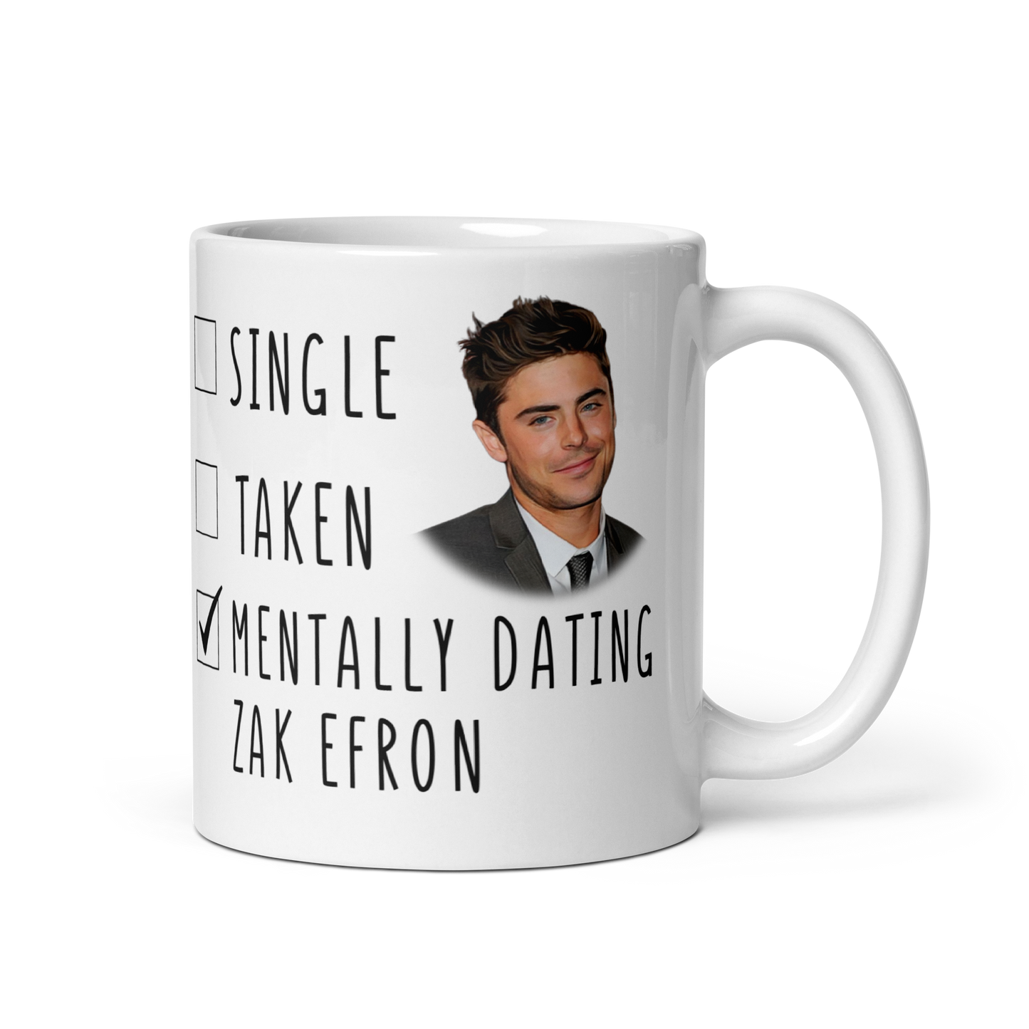 Mentally Dating Zak Efron - Funny Mug - Mothers Day Gift Mug