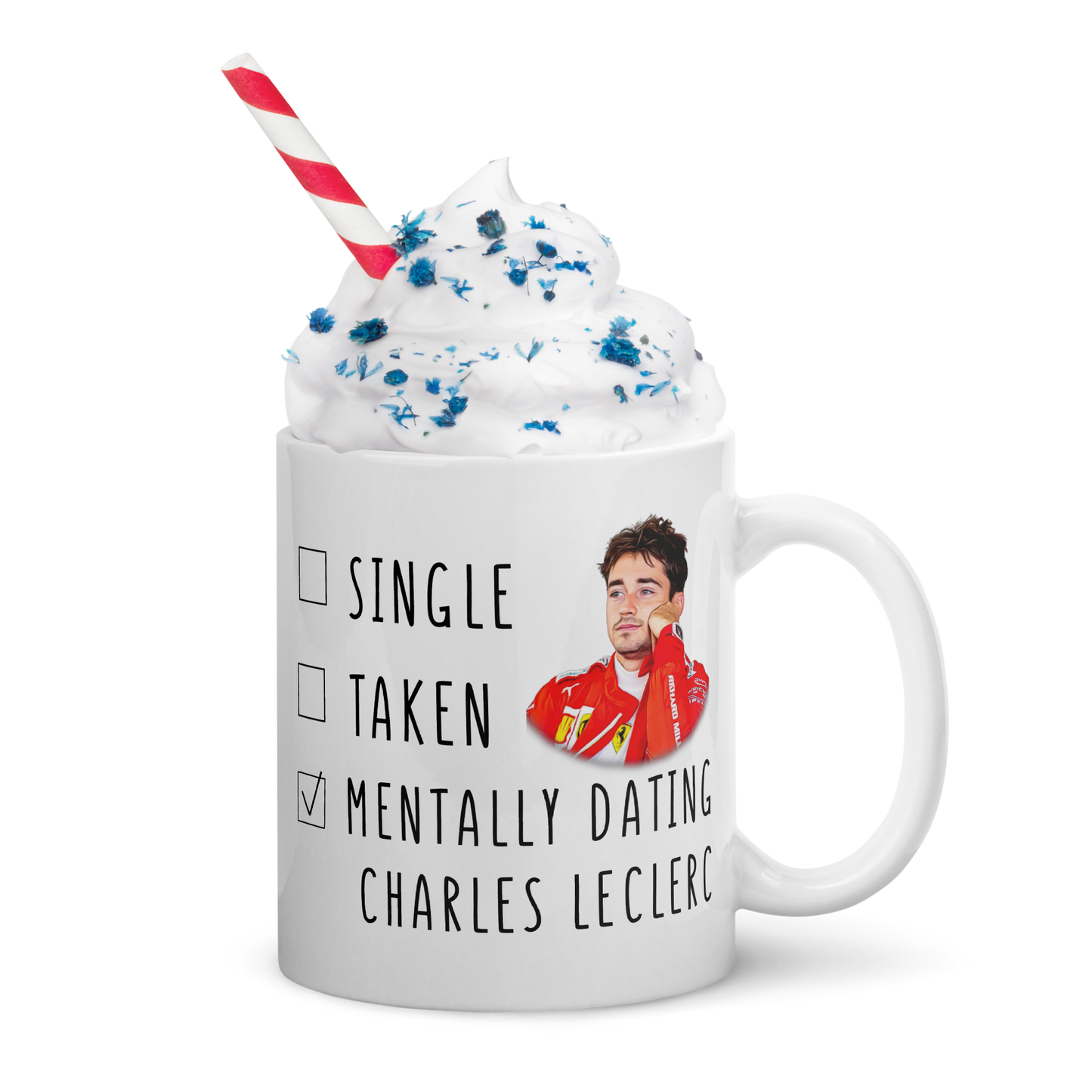 Mentally Dating Charles Leclerc - Funny F1 Mug - Formula 1 Mug - Mothers Day Gift Mug