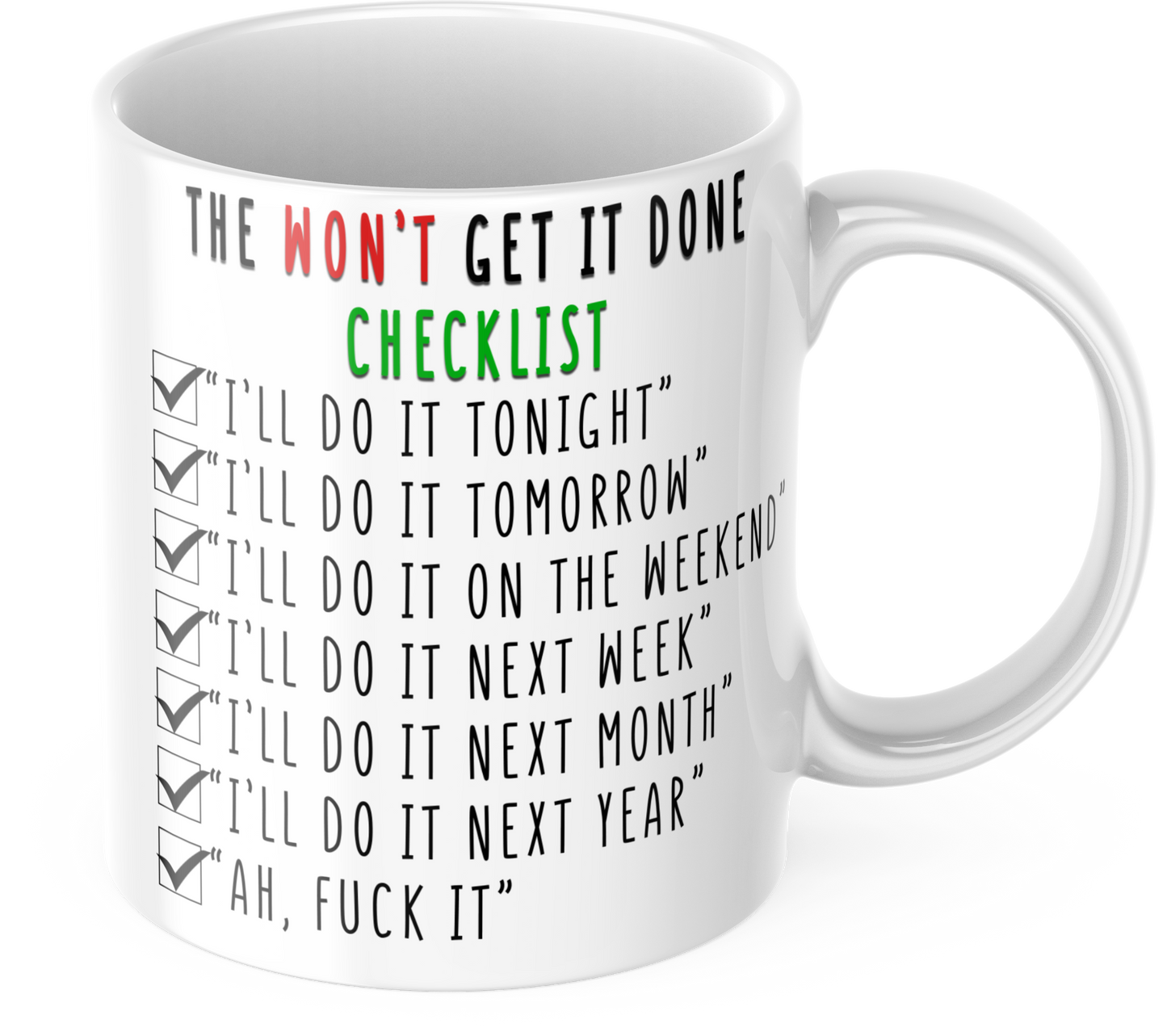 Funny Procrastination Mug