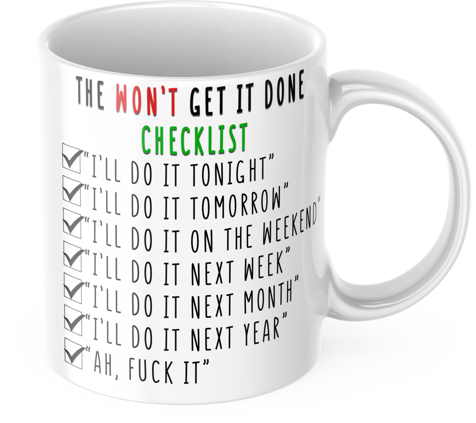 Funny Procrastination Mug