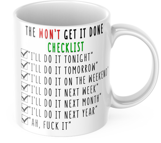 Funny Procrastination Mug