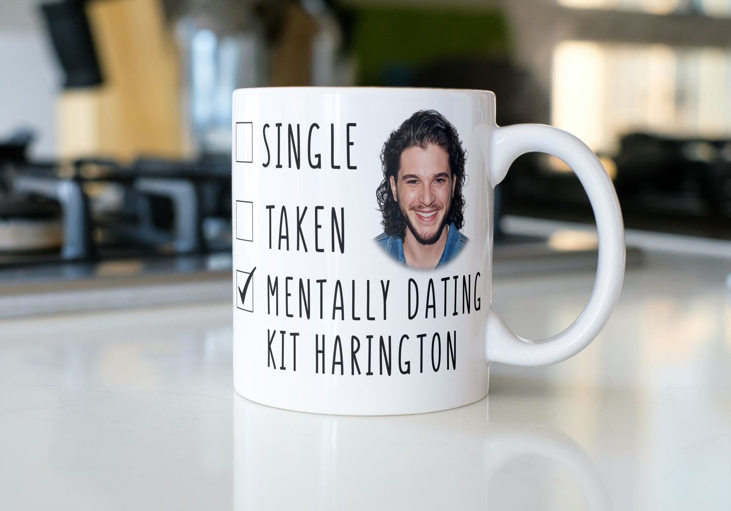 Funny Kit Harrington Coffee Mug - Mentally Dating Kit Harington - Kit Harington from Game Of Thones