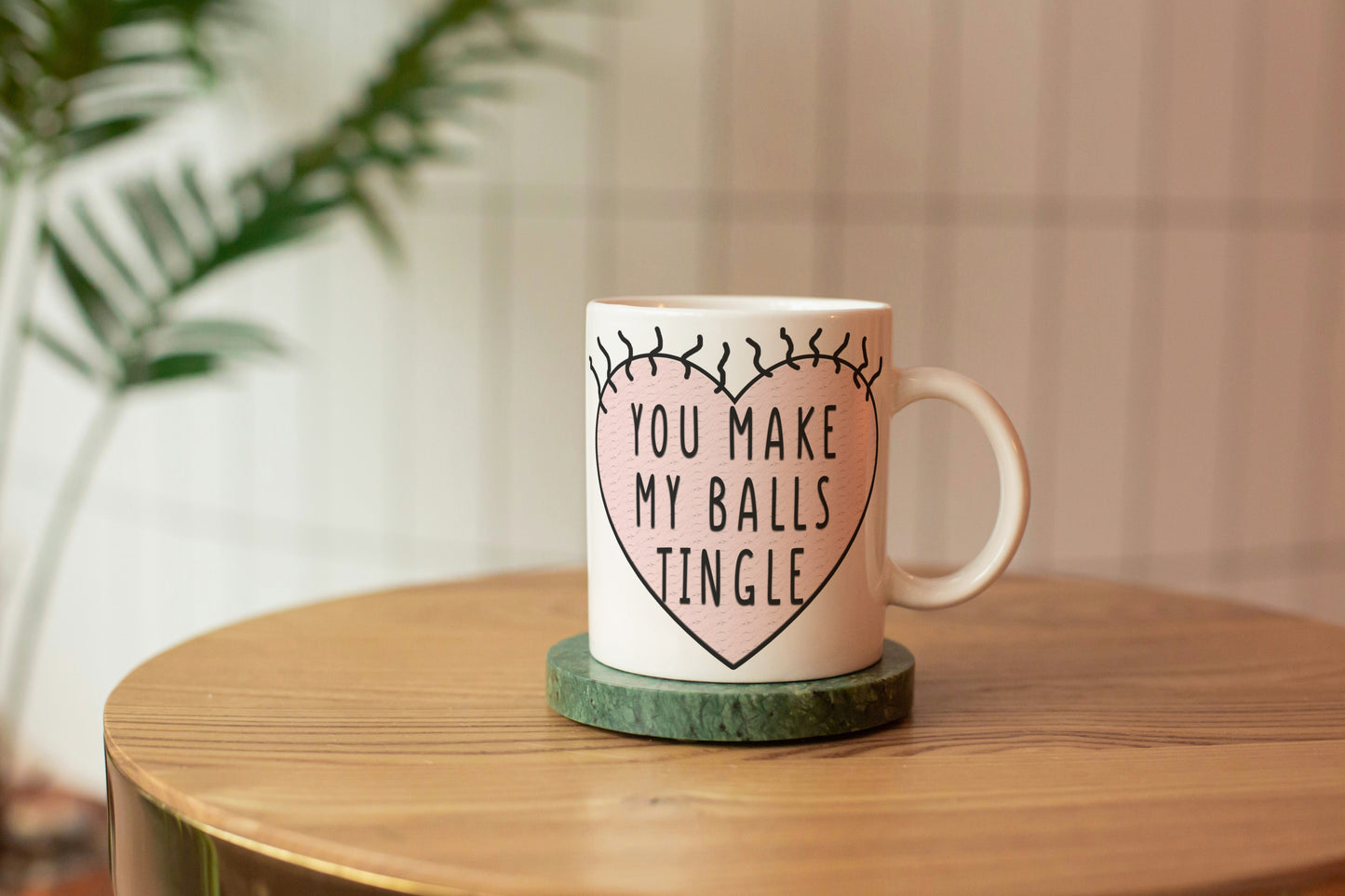 Hairy balls mug for girlfriend - funny testicles mug