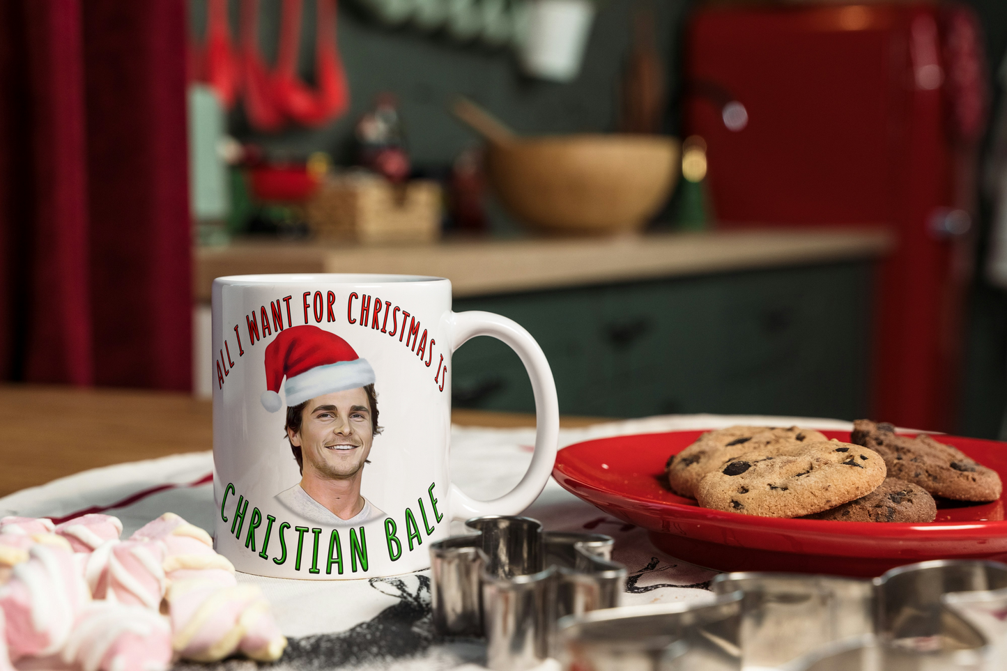 Christian Bale Christmas Coffee Mug - Funny Gift