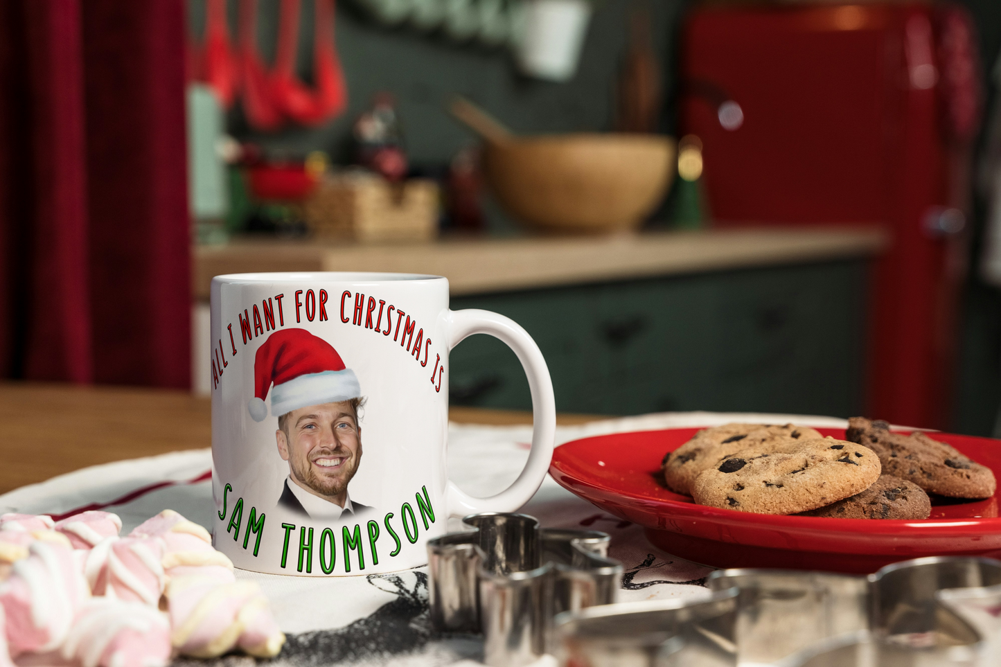 Sam Thompson Christmas Mug All I want for Christmas