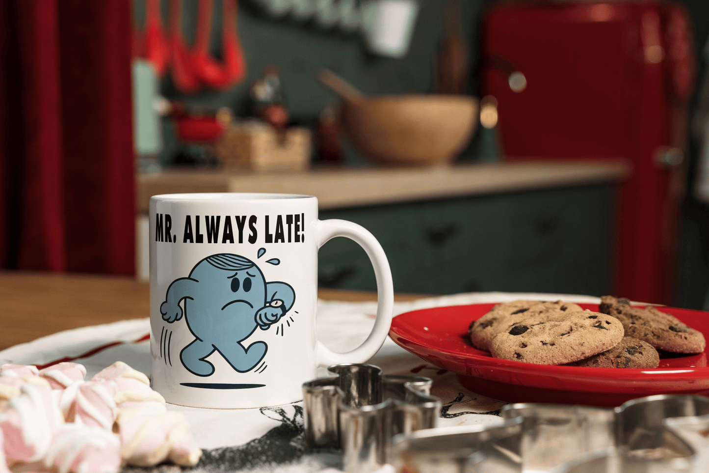 Mr. Always Late Coffee Mug - Funny Mr Men Coffee Mug