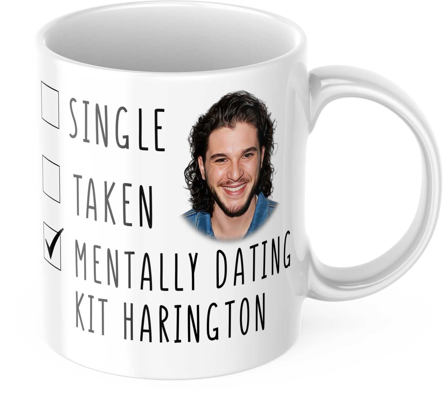 Funny Kit Harrington Coffee Mug - Mentally Dating Kit Harington - Kit Harington from Game Of Thones