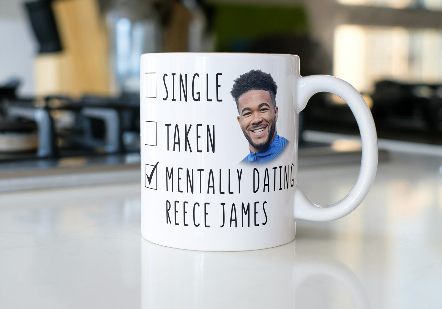 Funny Reece James Coffee Mug - Mentally Dating Reece James