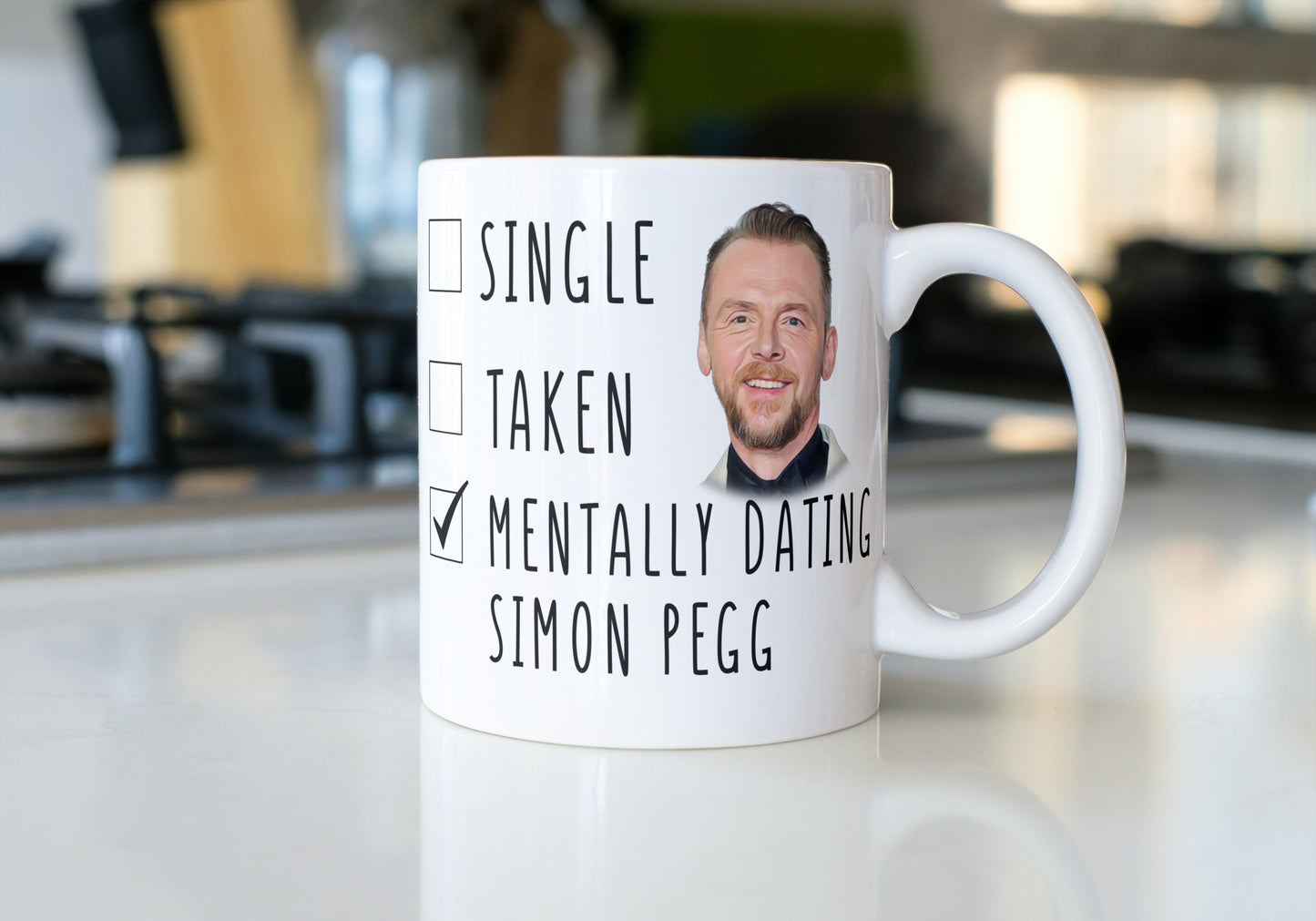 Mentally Dating Simon Pegg Coffee Mug - Funny Simon Pegg Mug