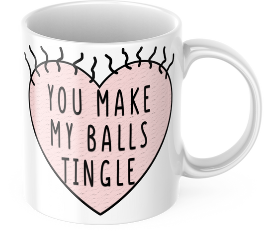 Funny hairy balls coffee mug