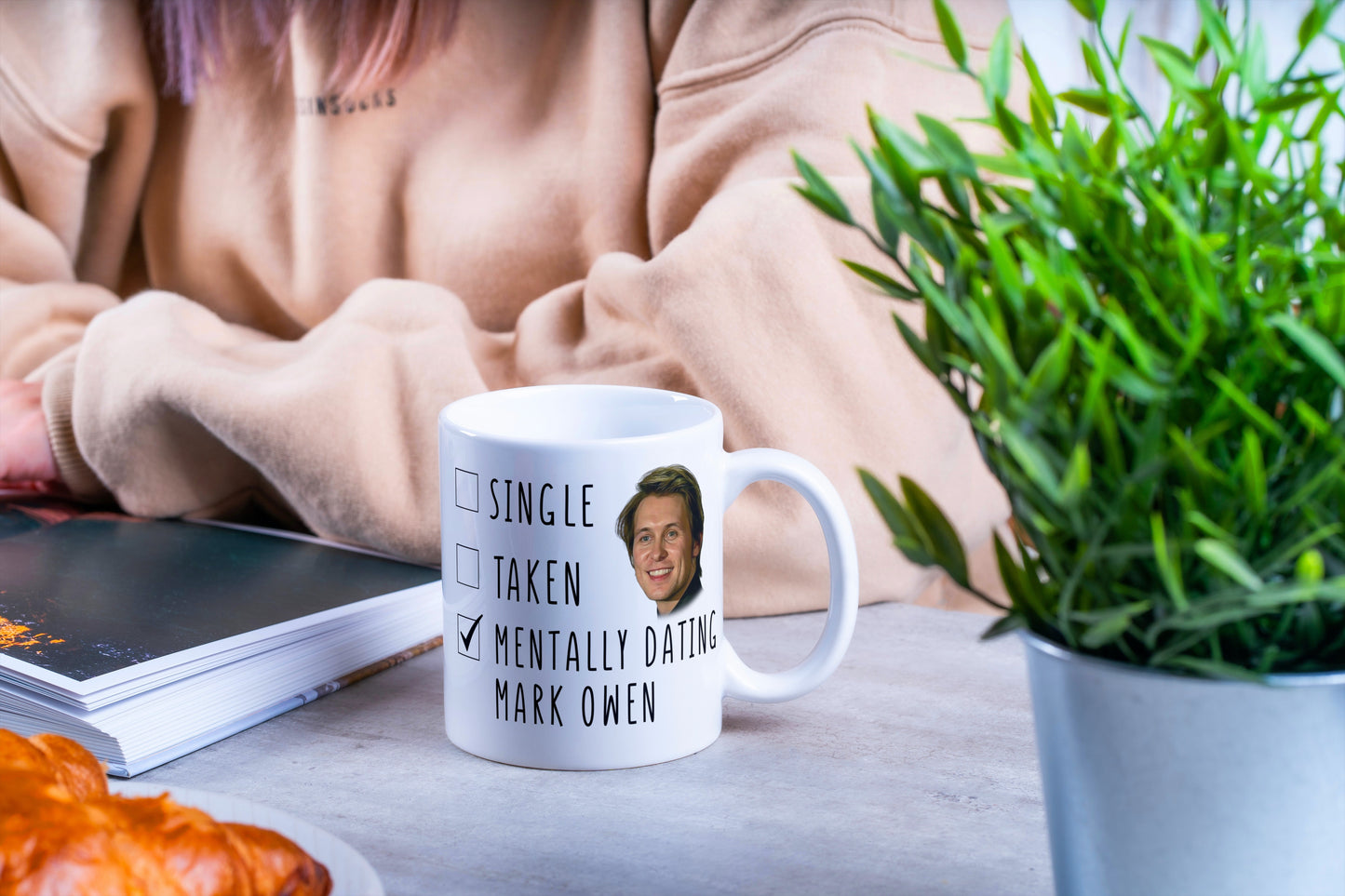 Mentally Dating Mark Owen Mug - Funny Take That's Mark Owen Coffee Mug