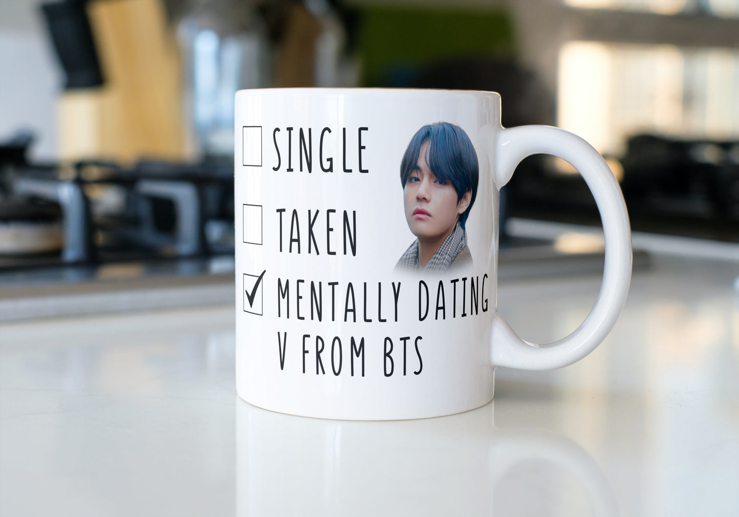 Mentally Dating V from BTS Coffee Mug - BTS Coffee Mug