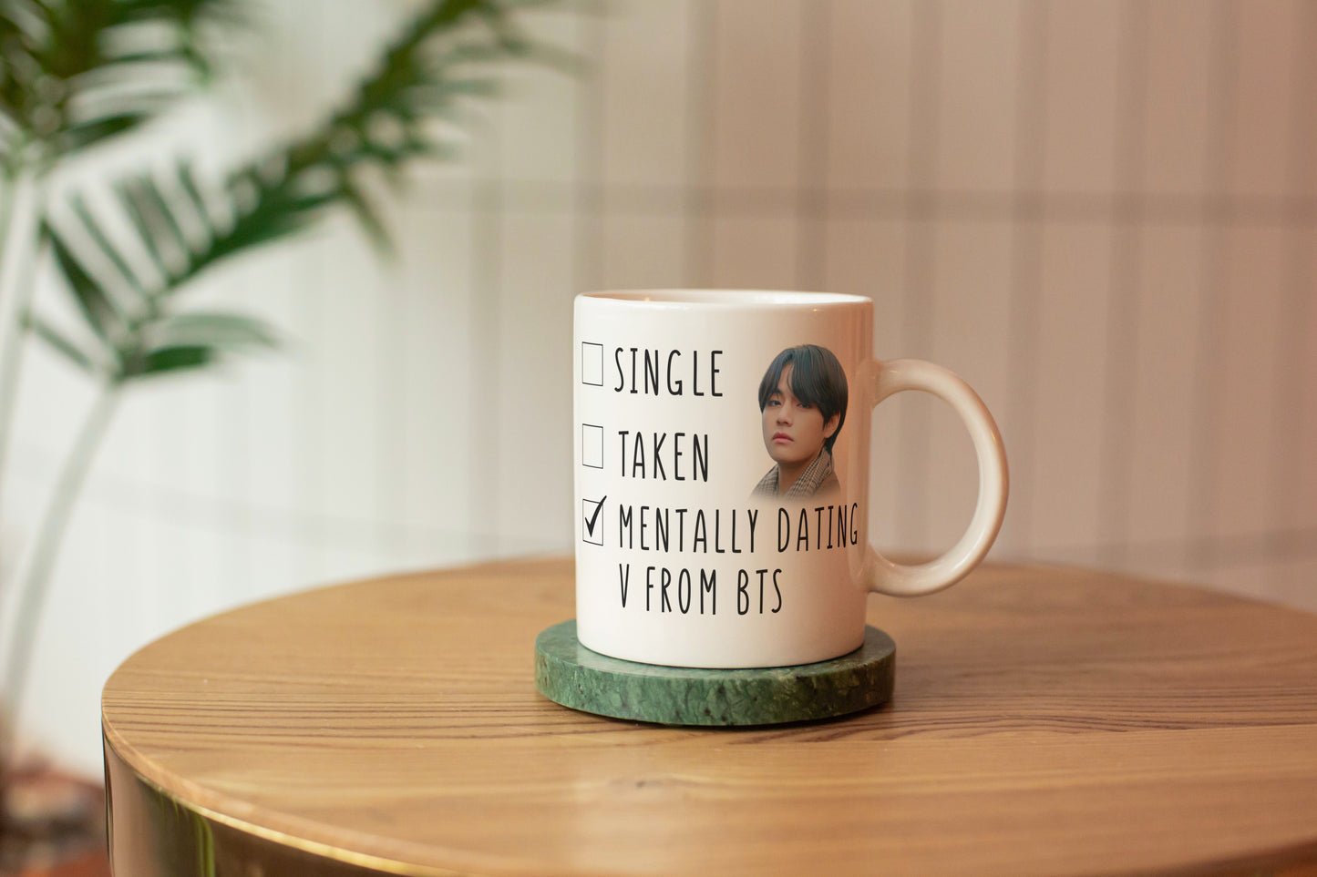 Mentally Dating V from BTS Coffee Mug - BTS Coffee Mug