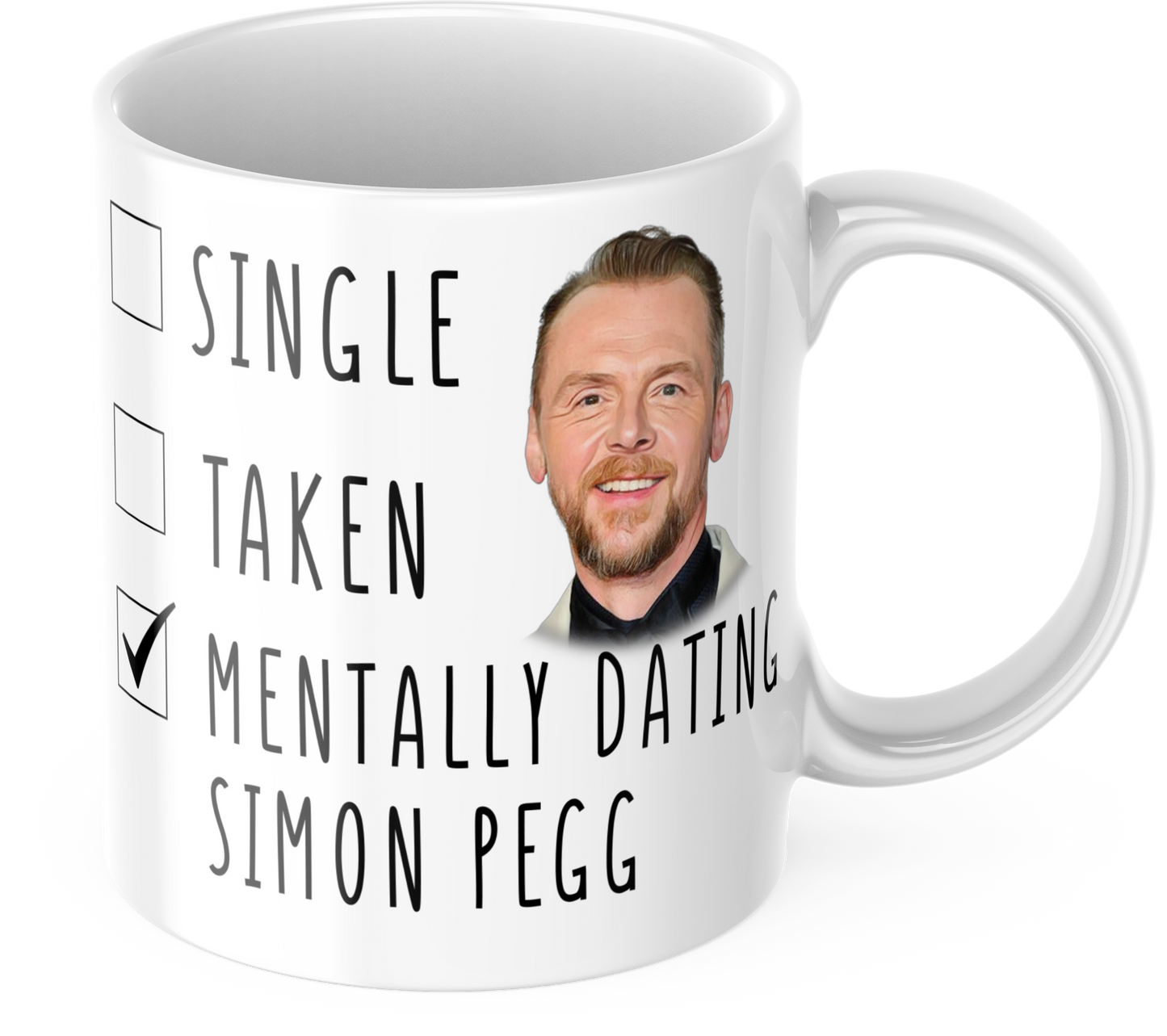 Mentally Dating Simon Pegg Coffee Mug - Funny Simon Pegg Mug