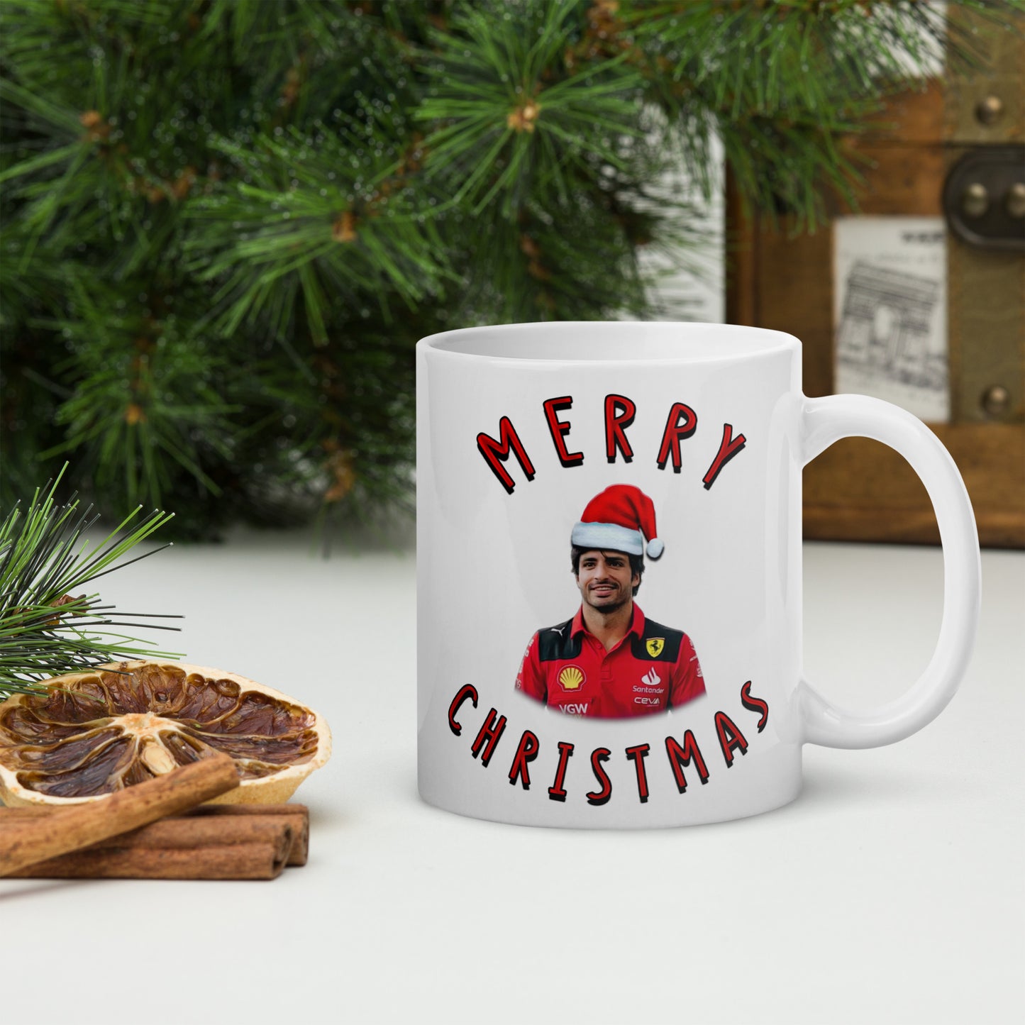 Carlos Sainz Christmas Mug