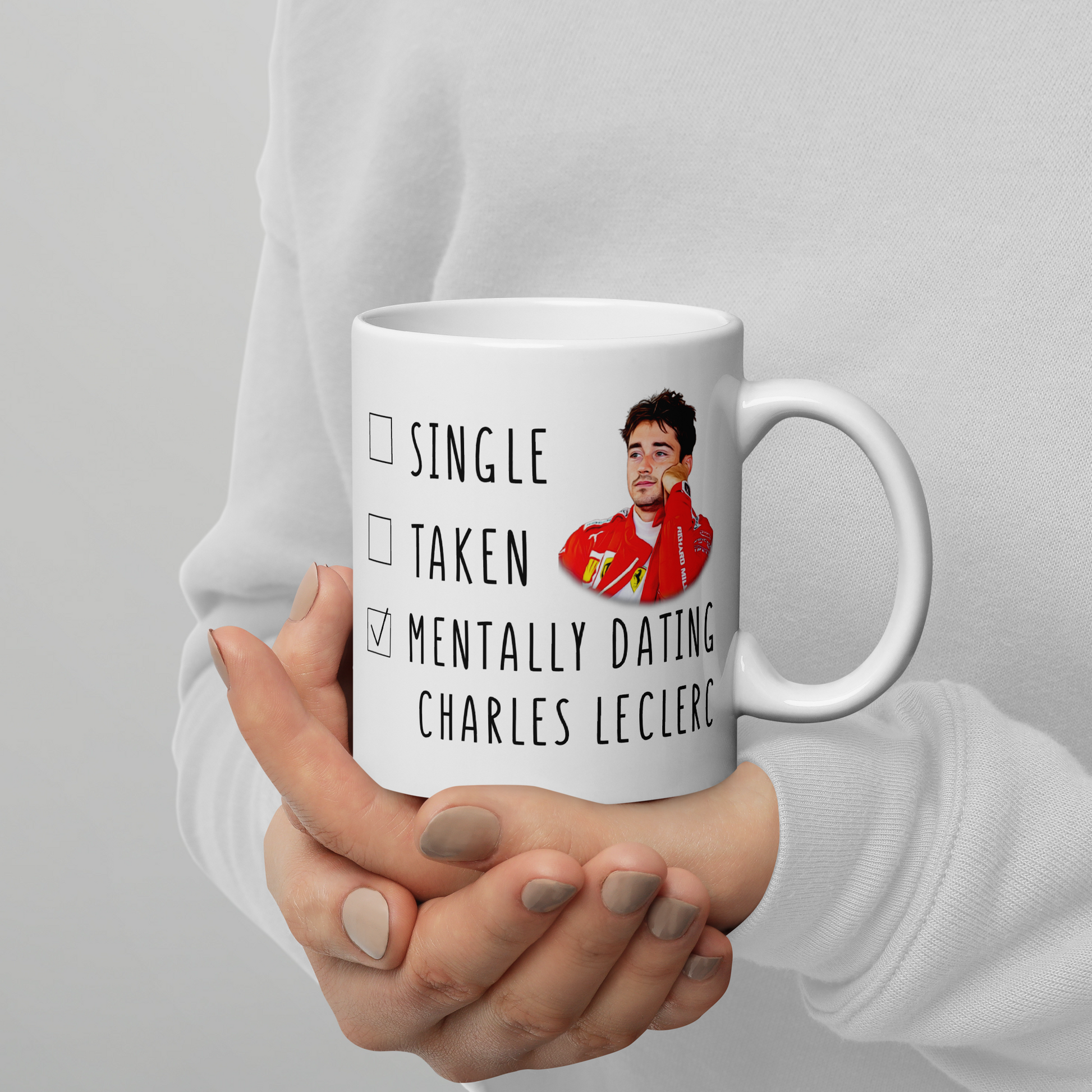 Mentally Dating Charles Leclerc - Funny F1 Mug - Formula 1 Mug –  TrendyMerchUK