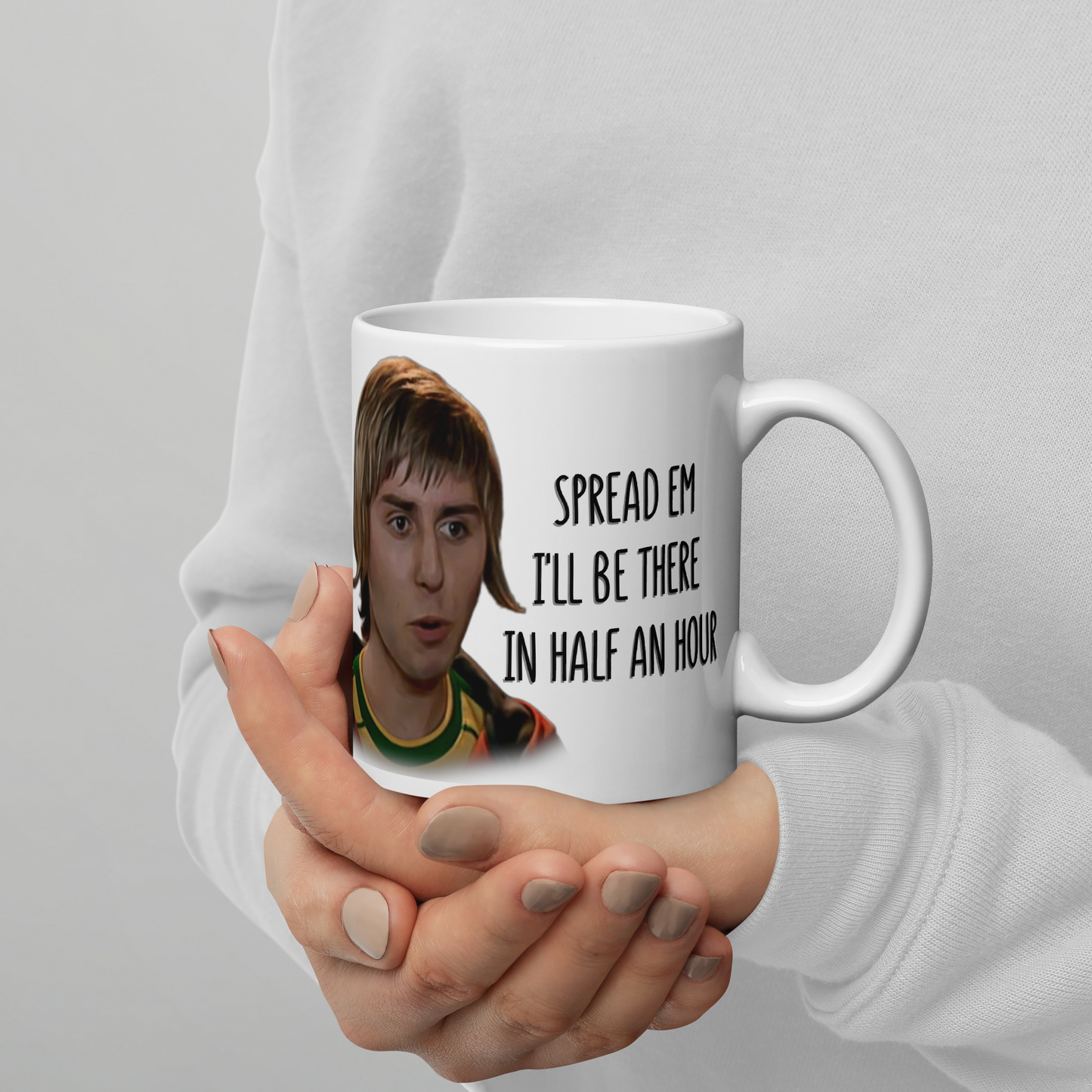 Spread em I'll be there in half an hour - Funny Inbetweeners Mug - Jay Cartwright Mug