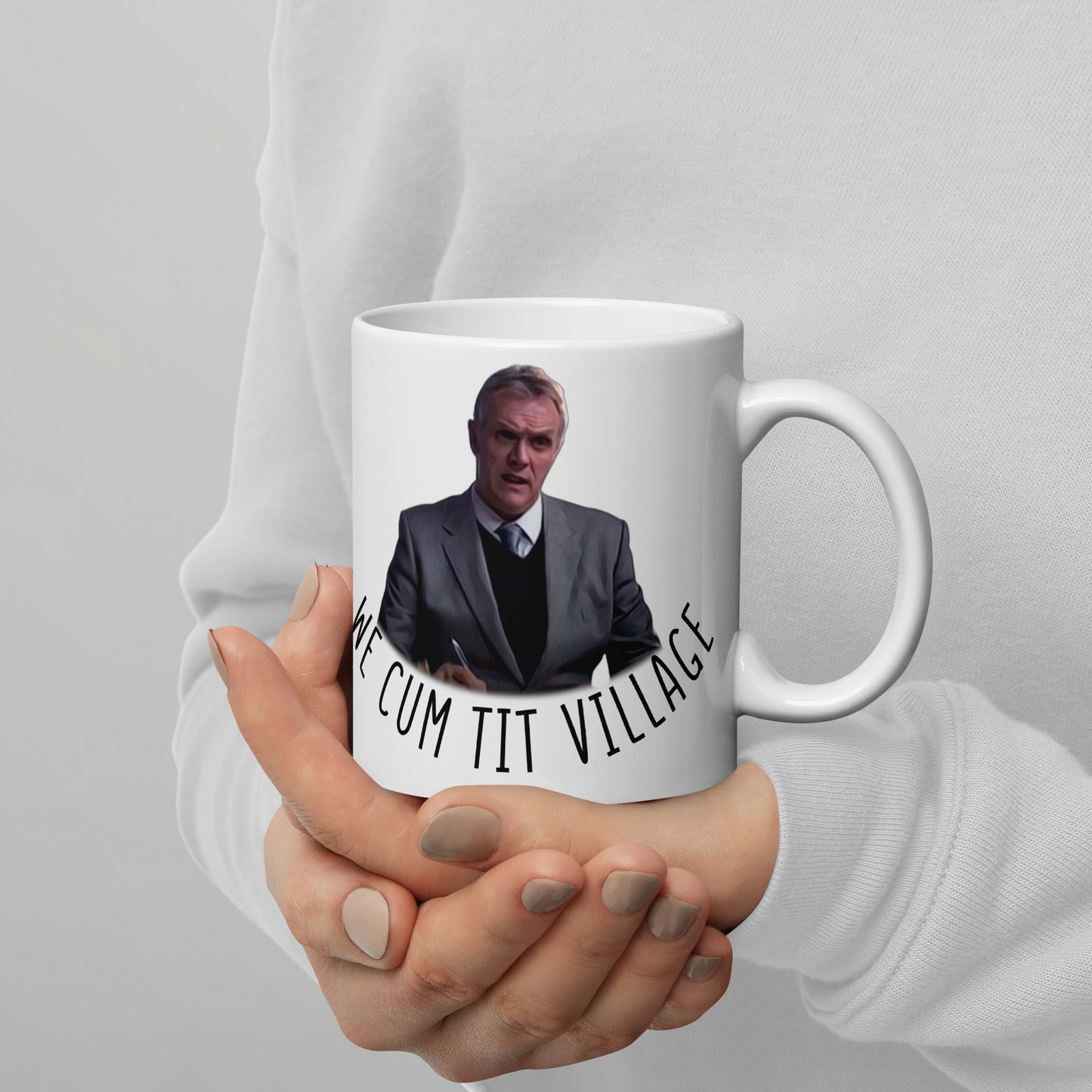 We Cum Tit Village - Funny Inbetweeners Mug